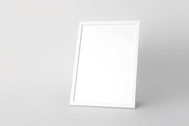 Işık arkaplanındaki boş fotoğraf çerçevesi