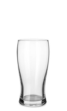 Beyaz arkaplanda izole edilmiş güzel boş bardak