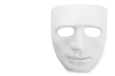 Guy Fawkes maskesi beyaz arkaplanda
