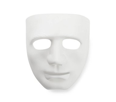 Guy Fawkes maskesi beyaz arkaplanda
