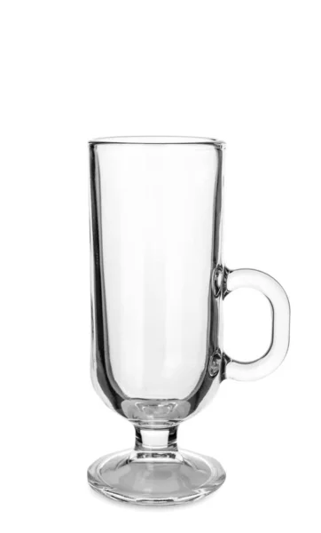 Stylish Empty Glass Cup White Background — Stock Photo, Image