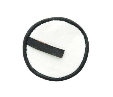 Beyaz arkaplanda yeniden kullanılabilir pamuk pedi