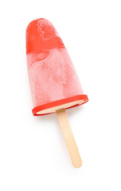 Beyaz arkaplanda lezzetli kavun dondurması