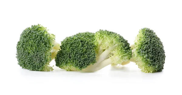 Beyaz Arka Planda Lezzetli Brokolili Lahana — Stok fotoğraf