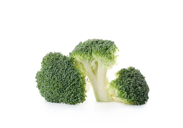 Smaklig Broccoli Kål Vit Bakgrund — Stockfoto