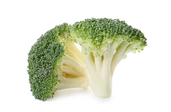 Friska Broccoli Kål Vit Bakgrund — Stockfoto