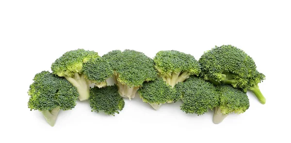 Brokoli Sehat Kubis Pada Latar Belakang Putih — Stok Foto