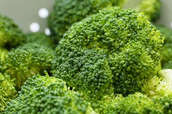 Colander Healthy Broccoli Cabbage Closeup — Stock Photo, Image