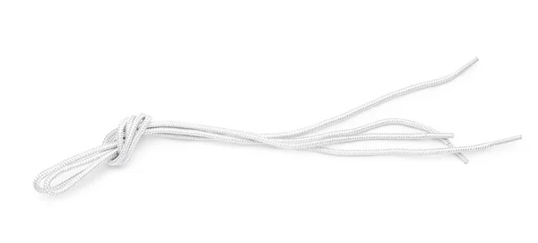 Шнурки Завязанные Узлом Белом Фоне — стоковое фото