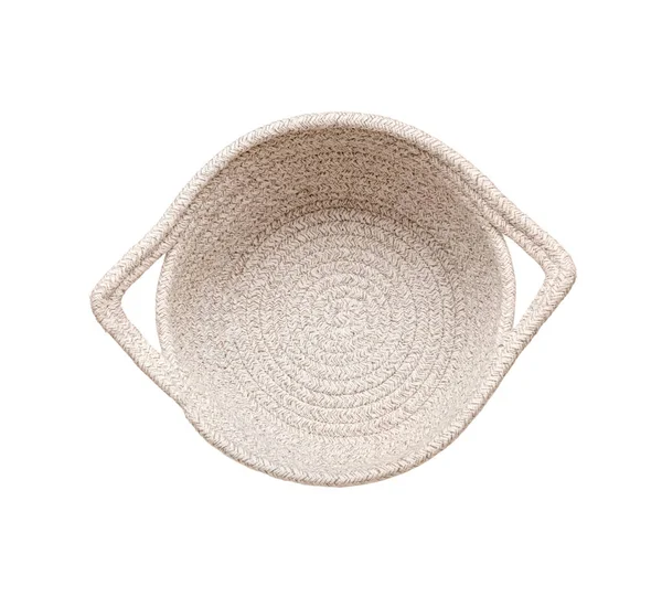 Stylish Basket Isolated White Background — Stock Photo, Image