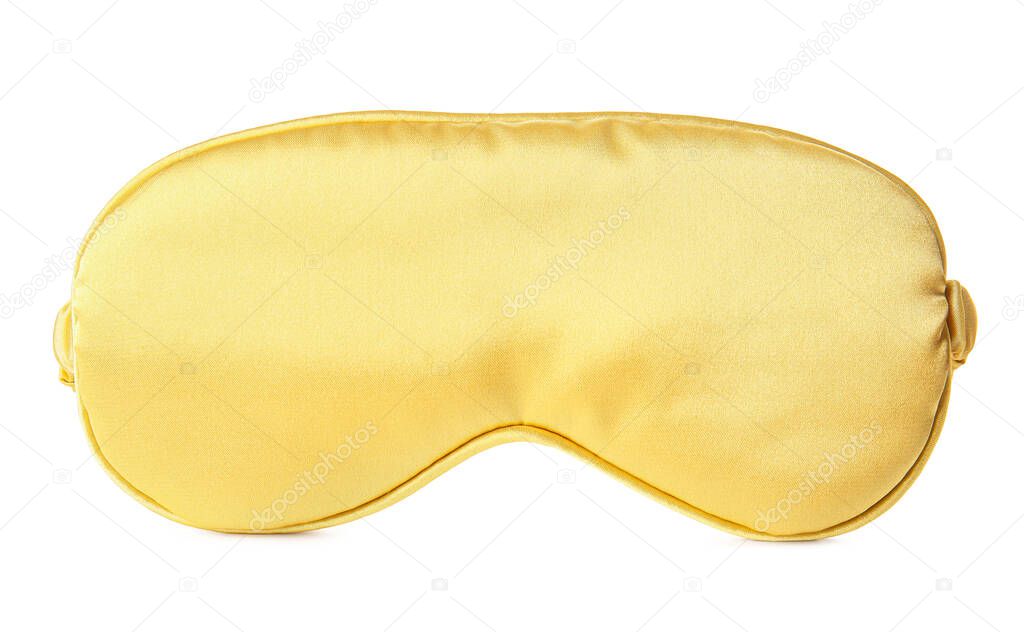 Stylish sleep mask on white background