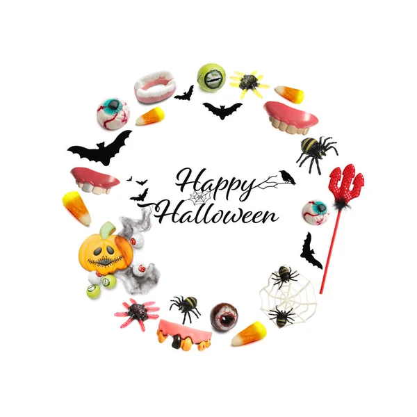 Mutlu Cadılar Bayramı kutlamaları için tebrik kartı.