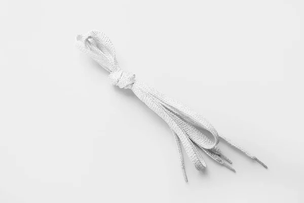 Shoe Laces Tied Knot White Background — Stock Photo, Image