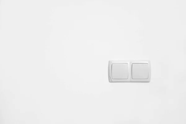 Interruptor Moderno Pared Blanca — Foto de Stock