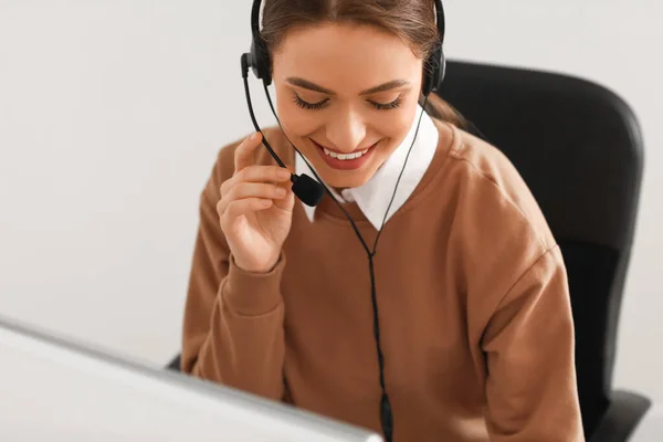 Technical Support Agent Working Office — Stock Photo, Image