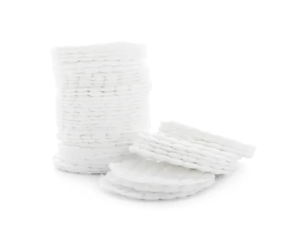 白い背景の新しい綿のパッド — ストック写真