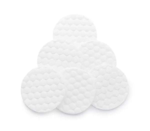 New Soft Cotton Pads White Background — Stock Photo, Image