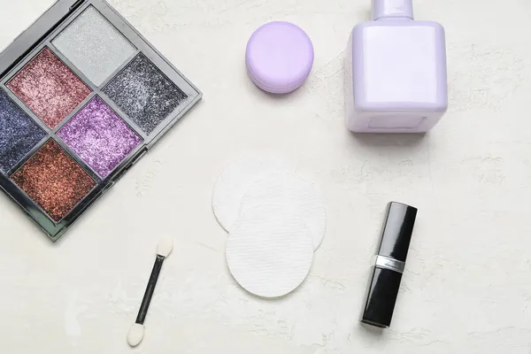 Cotton Pads Cosmetics Light Background — Stock Photo, Image
