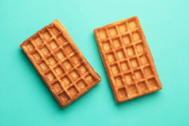 Renkli ev yapımı Belçika waffle 'ları