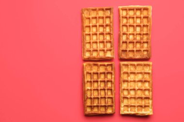 Renkli lezzetli Belçika waffle 'ları