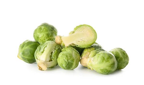 Fresh Brussels Cabbage White Background — Stock Photo, Image