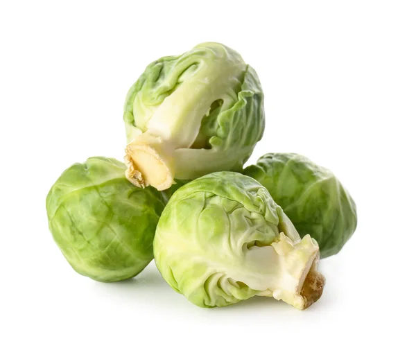 Raw Brussels Sprouts White Background — Stock Photo, Image