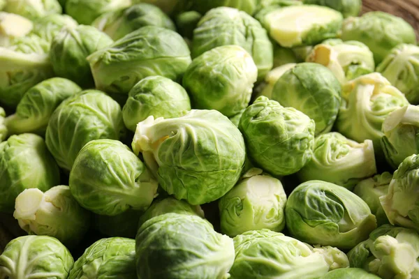 Raw Ripe Brussels Cabbage Closeup — Stock Photo, Image