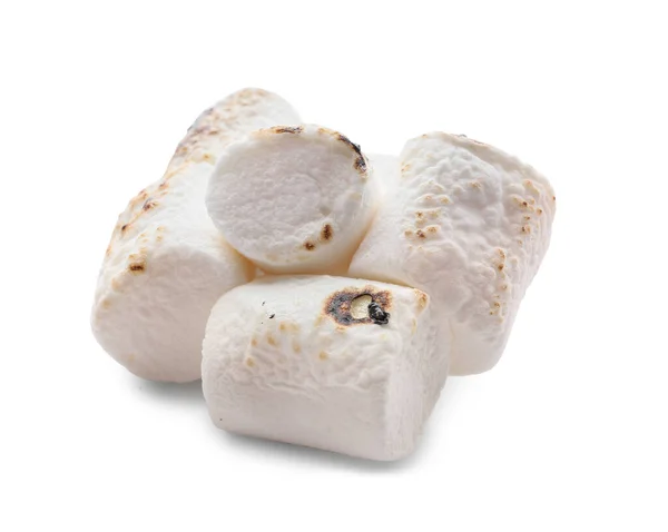 Heap Grilled Marshmallow White Background — Stock Photo, Image