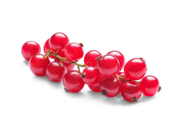 Вкусные Красные Смородины Белом Фоне — стоковое фото