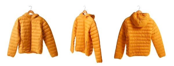 白を基調としたスタイリッシュな冬のジャケット — ストック写真