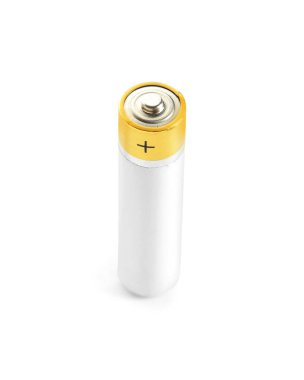 Beyaz arka plan üzerinde izole alkalin pil