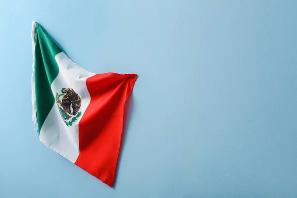 Bandera Mexicana Colgando Pared Color —  Fotos de Stock