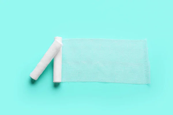 Bandage Rullar Färg Bakgrund — Stockfoto
