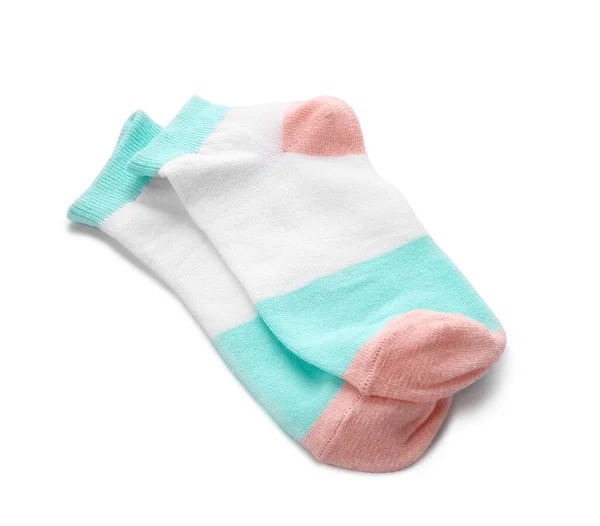 Pair Socks Isolated White Background — Stock Photo, Image