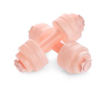 beyaz zemin üzerine pembe halter