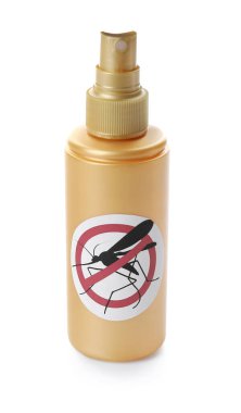 Beyaz arkaplanda sivrisinek kovucu ürün