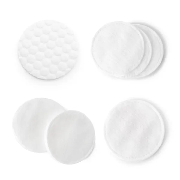 Cotton Pads White Background Top View — Stock Photo, Image