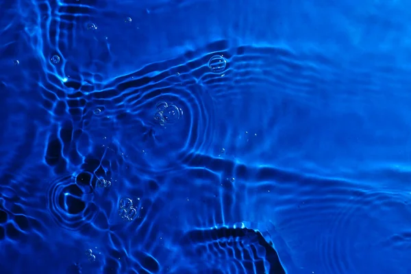 Textur Des Wassers Mit Wellen Auf Blauem Hintergrund Konzept Des — Stockfoto