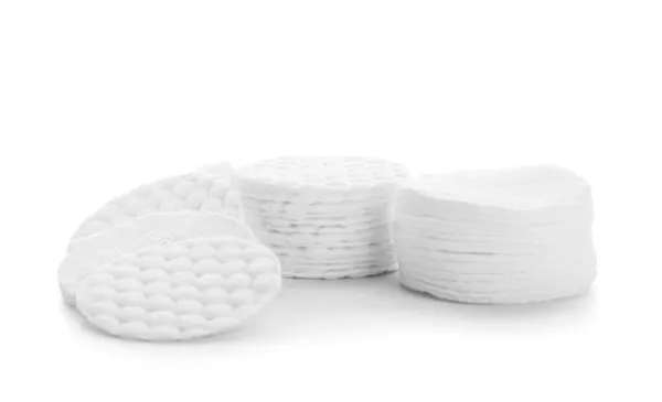 Cosmetic Cotton Pads White Background — Stock Photo, Image