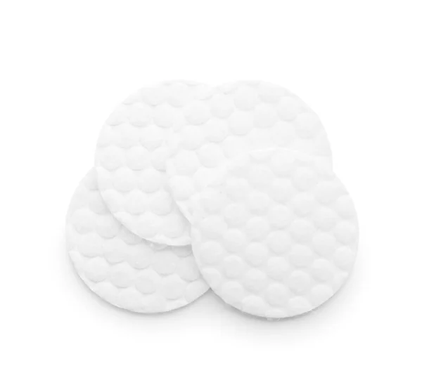 New Soft Clean Cotton Pads White Background — Stock Photo, Image