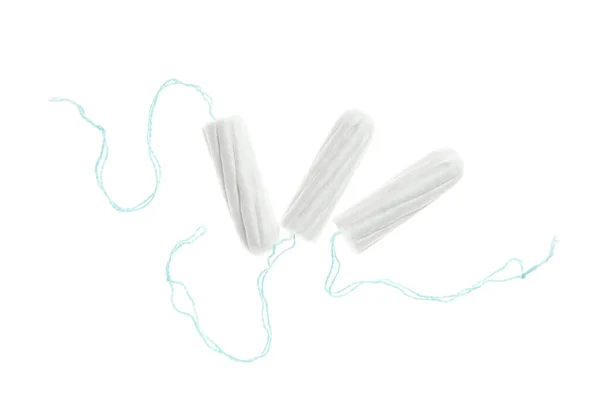 Tampony Menstruacyjne Białym Tle — Zdjęcie stockowe
