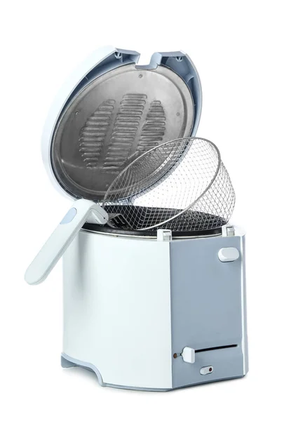 Modern Deep Fryer White Background — Stock Photo, Image