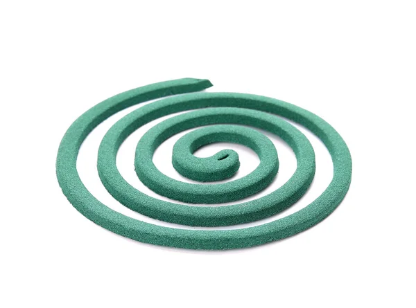 Зеленая Спираль Комаров Белом Фоне — стоковое фото