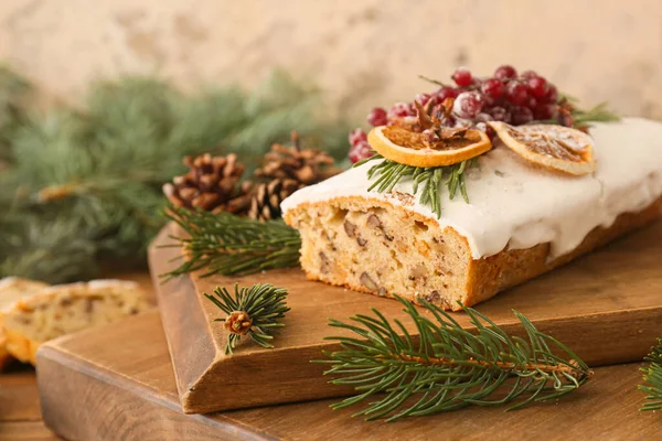 Boards Tasty Christmas Bread Table — Stock Photo, Image