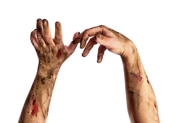 Ręce Zombie Białym Tle — Zdjęcie stockowe