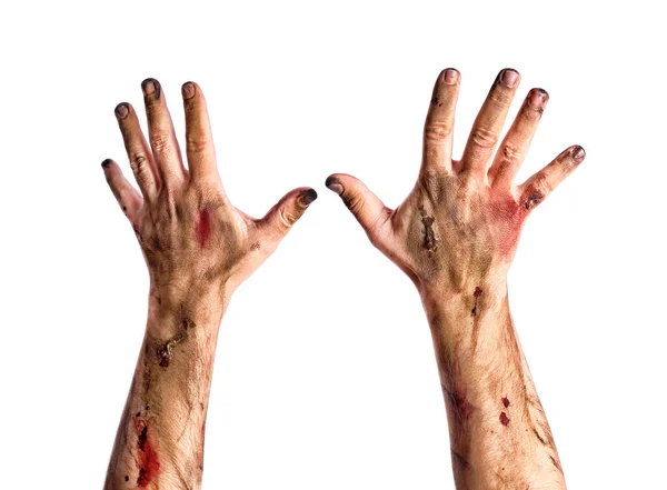 Ręce Zombie Białym Tle — Zdjęcie stockowe