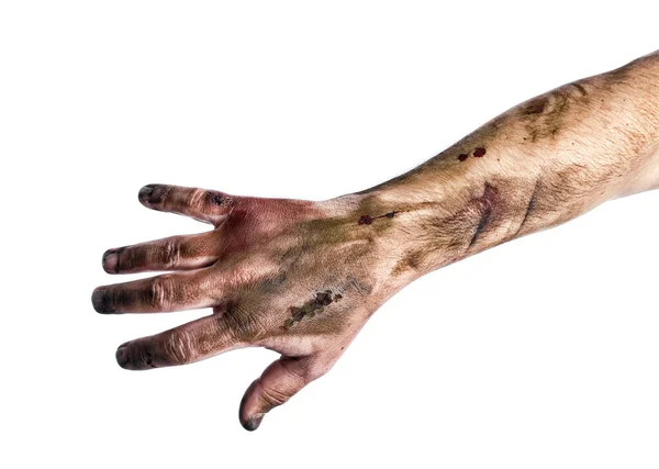 Рука Зомбі Білому Тлі — стокове фото