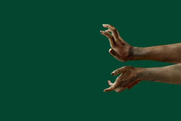 ゾンビの手の色の背景 — ストック写真