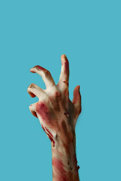 Mano Zombie Sfondo Colori — Foto Stock