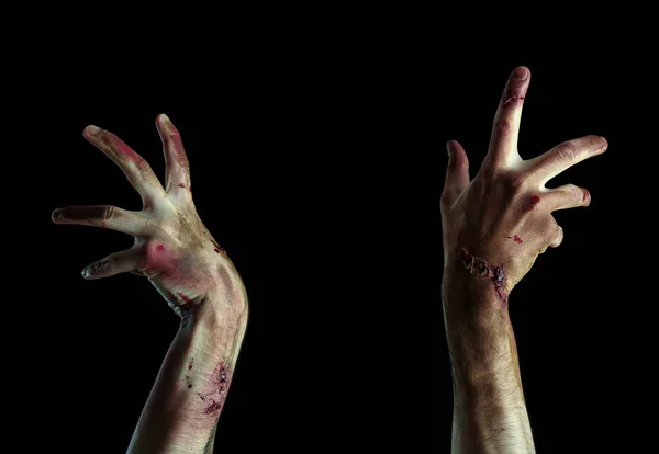 Руки Зомбі Темному Тлі — стокове фото